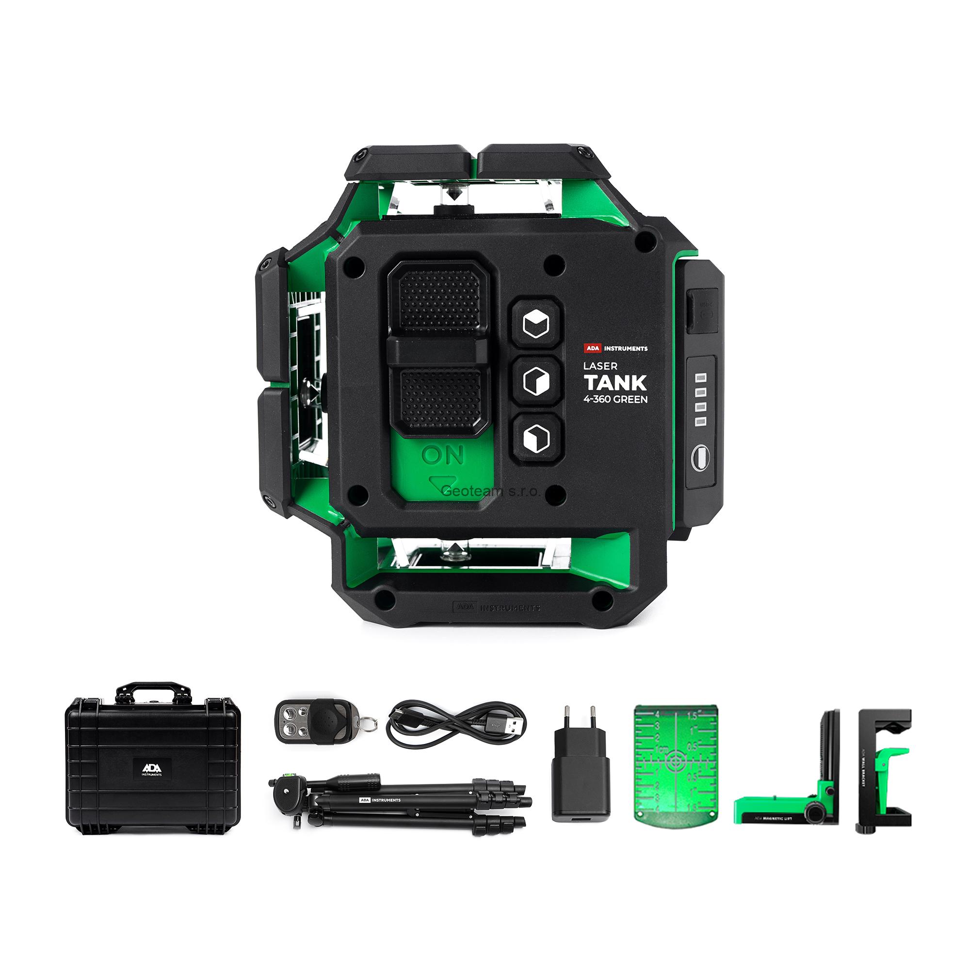 Křížový laser ADA LaserTANK 4-360 Ultimate Green